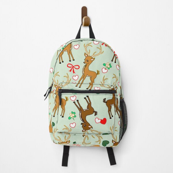 Item preview, Baby Deer with Hearts on Green Pattern designed and sold by Sharon Schwalbe.