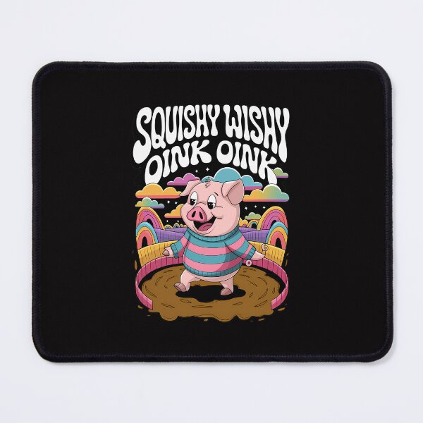 Item preview, Squishy Wishy Oink Oink Cute Pig Cartoon Rainbow designed and sold by CoolCrazyQuirky.