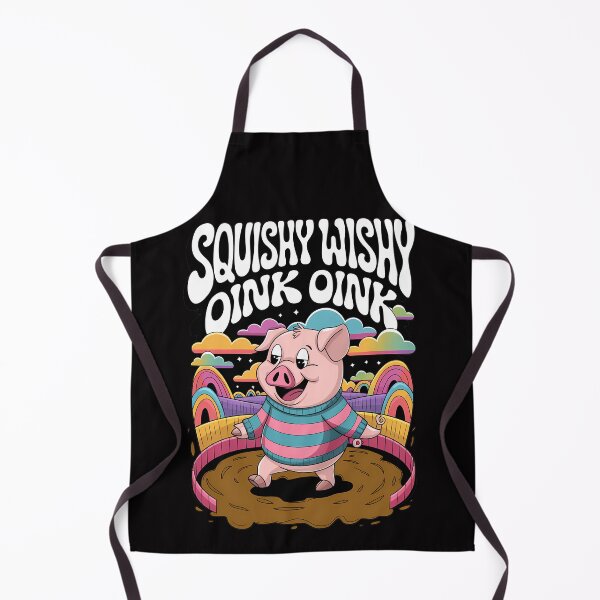 Item preview, Squishy Wishy Oink Oink Cute Pig Cartoon Rainbow designed and sold by CoolCrazyQuirky.