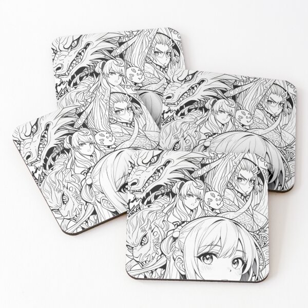 Item preview, Anime Black & White Fantasy Montage designed and sold by PCGDrawing.