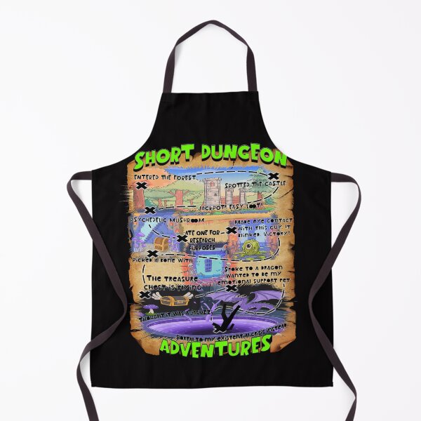 Item preview, Short Dungeon Adventures Funny RPG-Inspired Fantasy Map Design designed and sold by CoolCrazyQuirky.