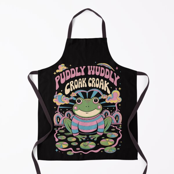 Item preview, Puddly Wuddly Croak Croak Cute Frog Retro Rainbow designed and sold by CoolCrazyQuirky.