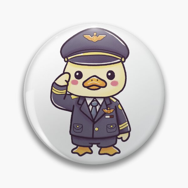Item preview, Adorable Saluting Pilot Duck designed and sold by PieChocolate.