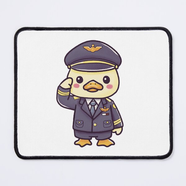 Item preview, Adorable Saluting Pilot Duck designed and sold by PieChocolate.