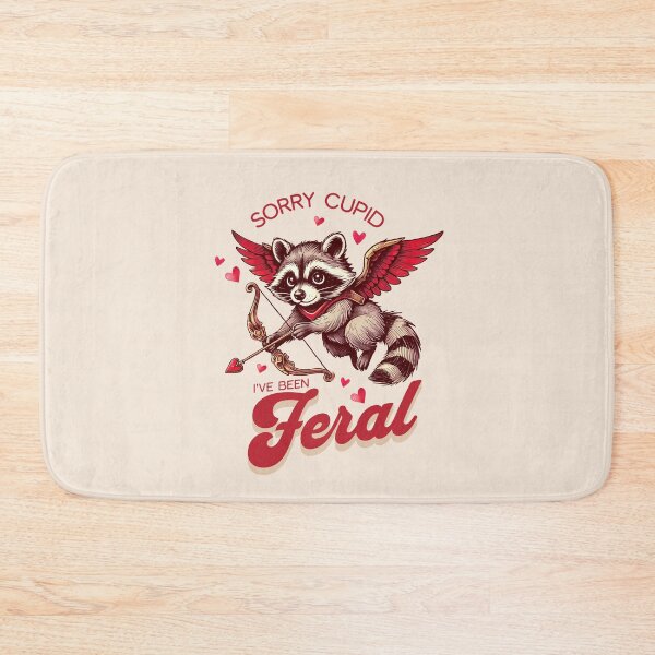 Item preview, Sorry Cupid, I've been feral, Valentine's Day raccoon design designed and sold by InspireGlow.