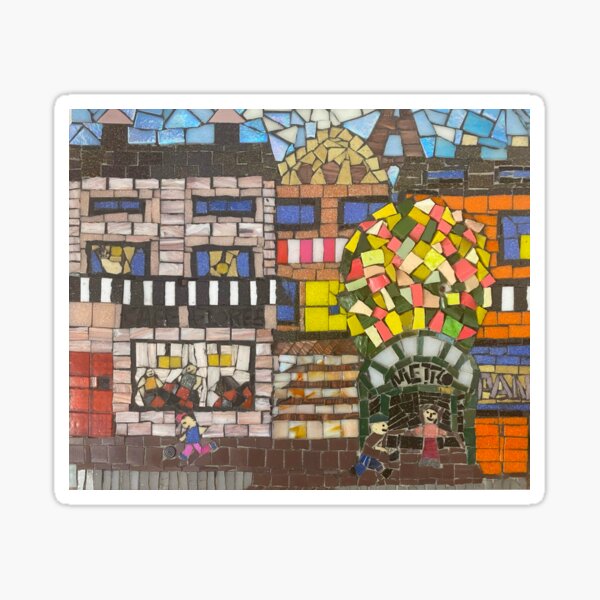 Item preview, French cafe in Mosaic Tiles made by my friend Annette D.  designed and sold by AnnetteGWhite.