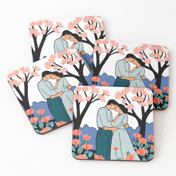 Item preview, Romantic Couple Under Blossoming Trees - The Lovers designed and sold by ha11e11.