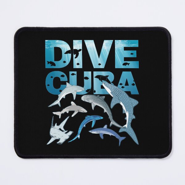 Item preview, Whale shark tiger shark bull shark hammerhead shark Cuba designed and sold by NicGrayGraphic.