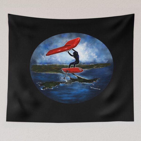 Item preview, Wing Foil one evening in Giens - oval version designed and sold by Themys24.