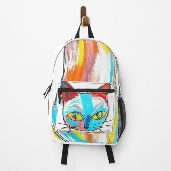 Item preview, Abstract Rainbow Cat by Artist Chris Paul designed and sold by ChrisPaulArt.