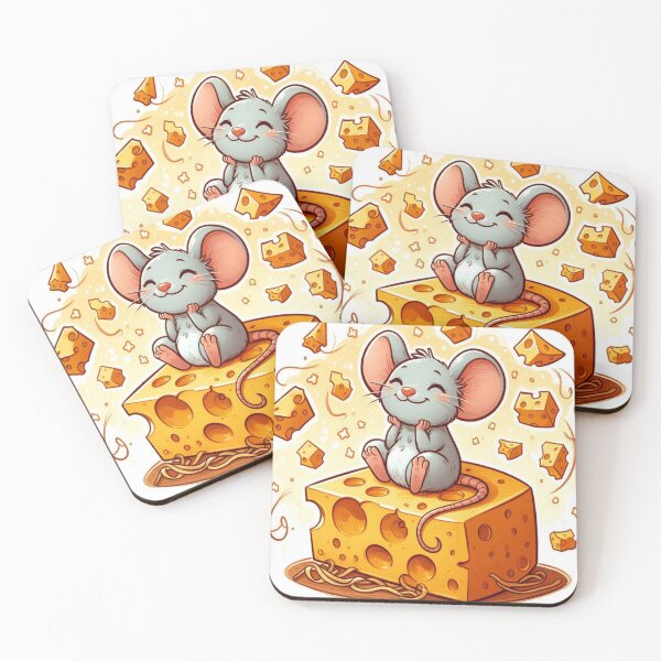 Item preview, A mouse sits on a piece of cheese designed and sold by DesignFreaks7.