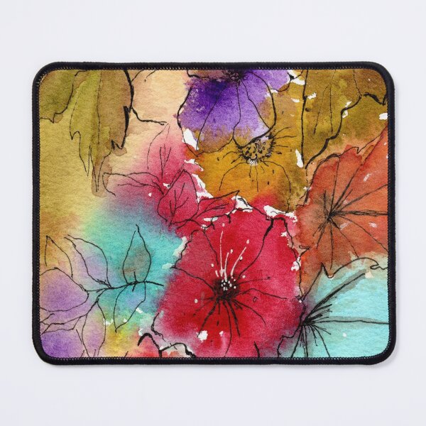 Item preview, Bright Watercolour Flower Doodle designed and sold by AnnetteGWhite.