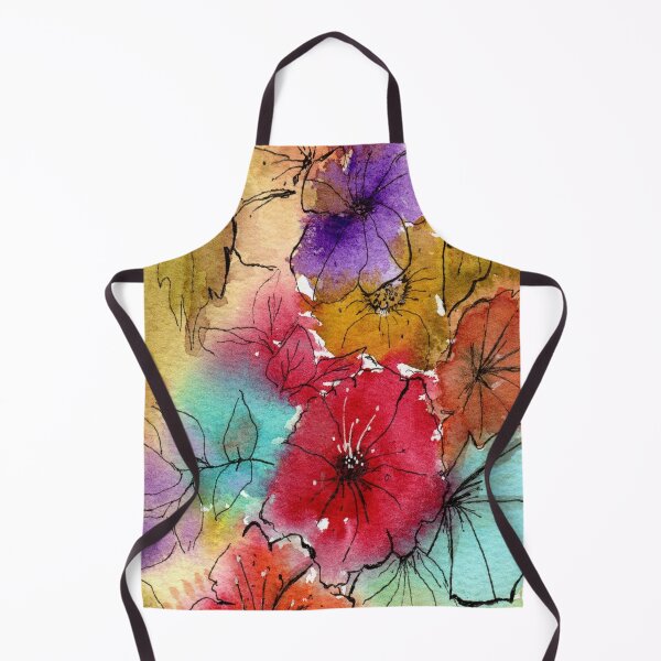 Item preview, Bright Watercolour Flower Doodle designed and sold by AnnetteGWhite.