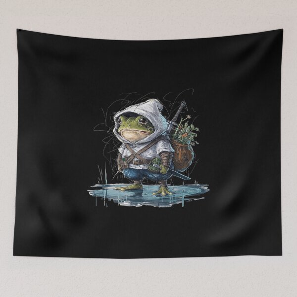 Item preview, Frog Warrior in a Medieval Fantasy Setting - Adventure Art designed and sold by love3617.