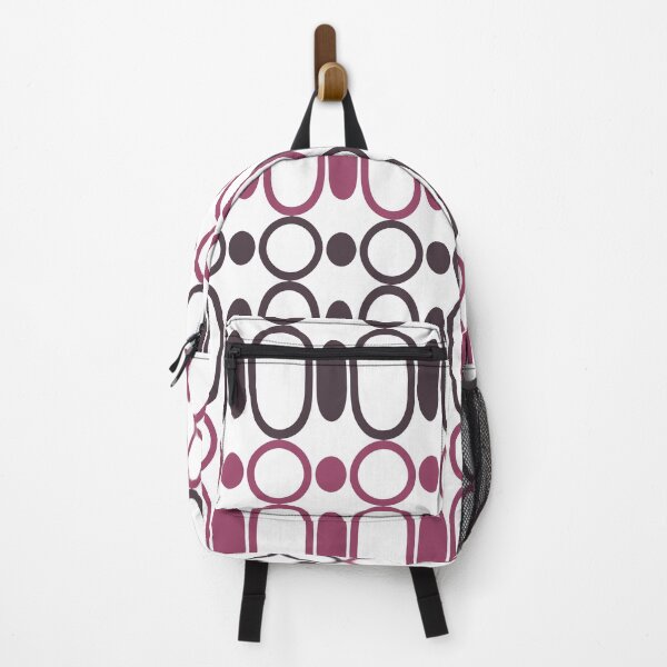 Item preview, Circle pattern with stretched patterns in between on white background (maroon) designed and sold by Tokofereal.