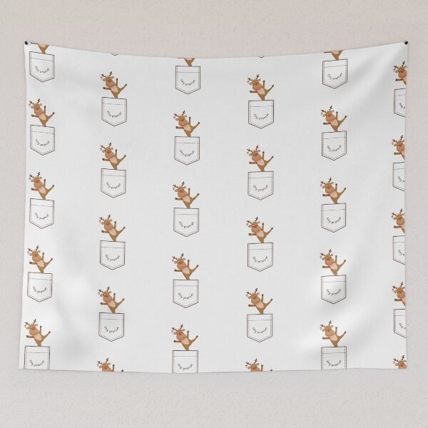 Item preview, Pocket Tiny Prancer Dancing Christmas Reindeer designed and sold by SunSamsStyle.