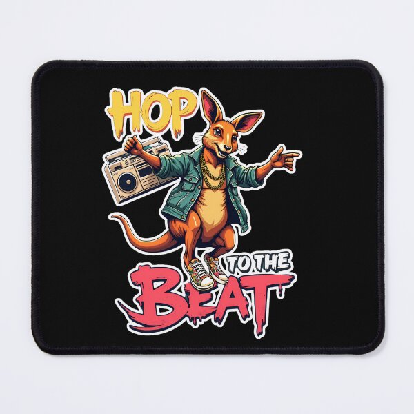 Item preview, Hop to the Beat - Funky Kangaroo with Boombox designed and sold by Taans-Creation.