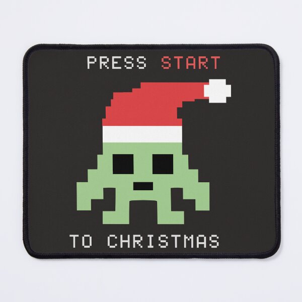 Item preview, Christmas Space Invader Pixel Art - Press Start Text designed and sold by charlypicazo.