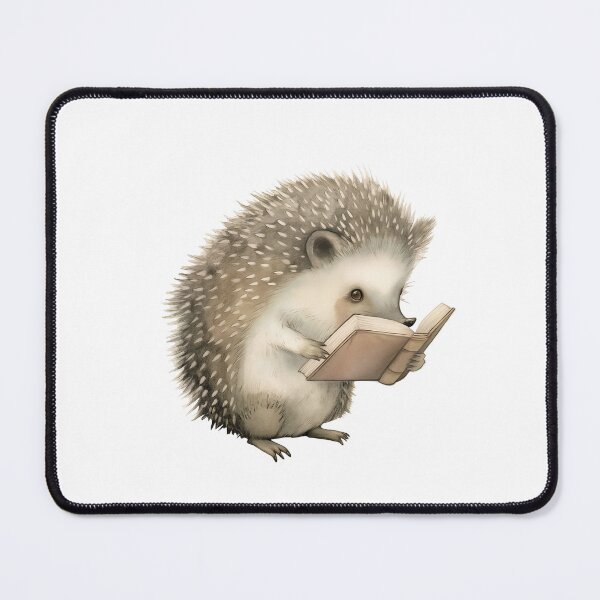 Item preview, Hedgehog reading a book designed and sold by xiao xuans.