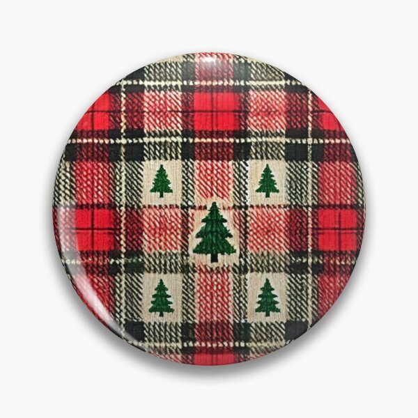 Item preview, Festive Evergreen Christmas Plaid Charm designed and sold by GlassPenny.