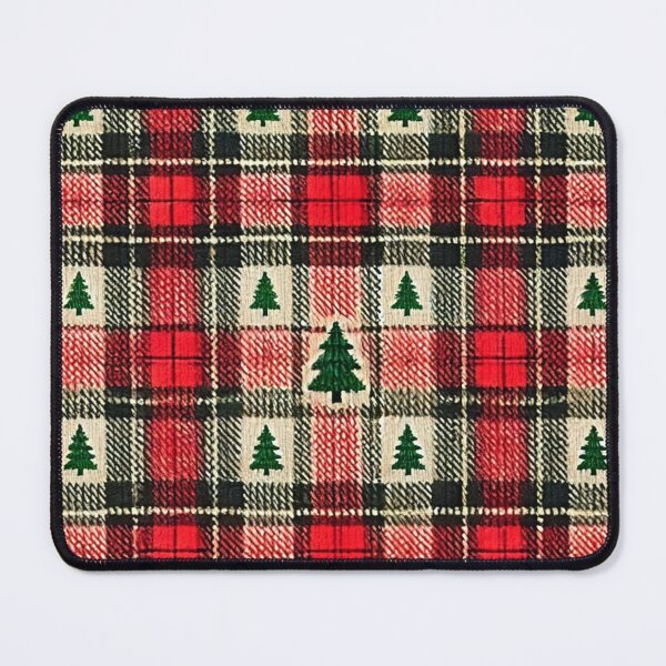 Item preview, Festive Evergreen Christmas Plaid Charm designed and sold by GlassPenny.