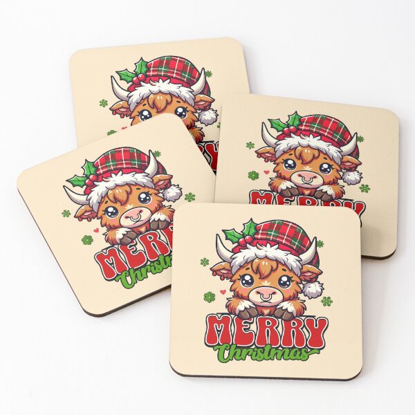 Item preview, Festive Highland Cow – Christmas Cheer designed and sold by Belarte.shop.