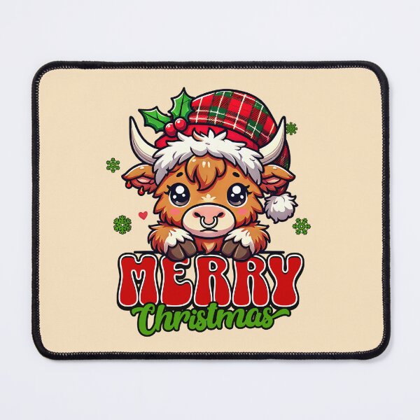 Item preview, Festive Highland Cow – Christmas Cheer designed and sold by Belarte.shop.