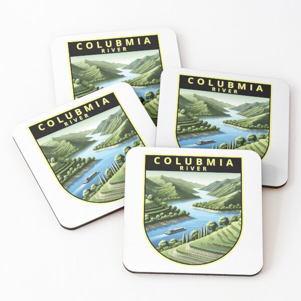 Item preview, Retro Columbia River Art Travel Skyline designed and sold by MaateoDesign.
