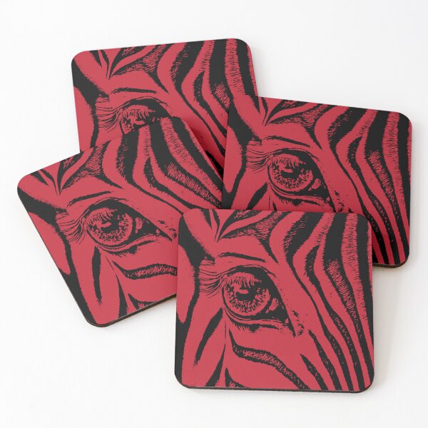 Item preview, Striking Texture: Zebra's Crimson Eye designed and sold by PURNOMATRA.