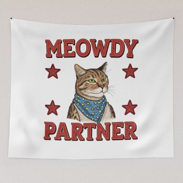 Item preview, meowdy partner T-Shirt | Cat Lover Hoodie | Funny Meme Sweatshirt, Cowboy Cat Shirt, Kitty Tee, Country Western Top, Cat Owner Clothing Gift designed and sold by Colorful-Garden.
