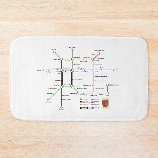 Item preview, DEVIZES Metro Map Tube Underground Transport System designed and sold by KALEIDOSCOPE UK.