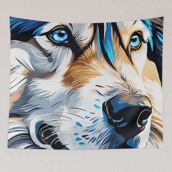 Item preview, Malamute Alaskan Sled Dog Pet Portrait Vector designed and sold by taiche.