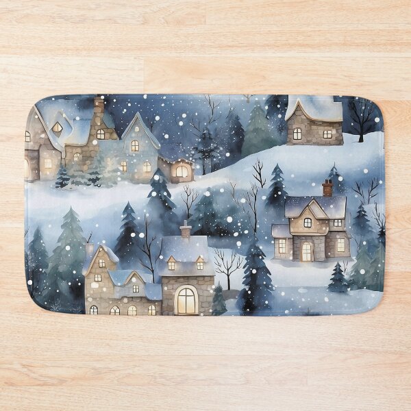 Item preview, Winter landscape. snowy city.Winter night. designed and sold by MagelliShop.