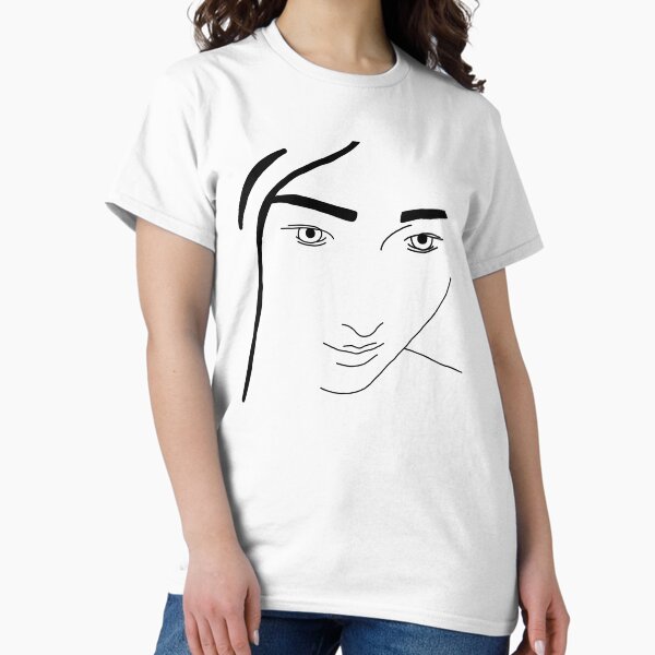 Minimalist lineart - Portrait of Vanessa Keen Classic T-Shirt