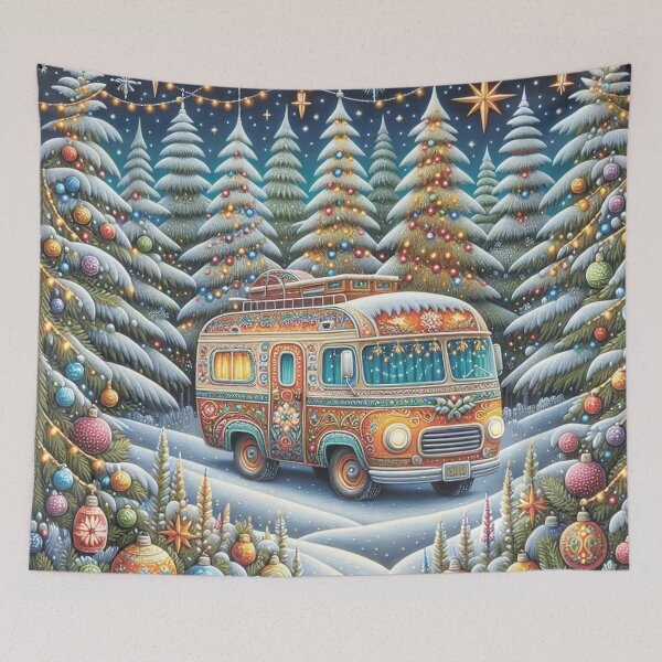 Item preview, Winter landscape. Christmas bus.Winter forest.Fairy tale forest. designed and sold by MagelliShop.