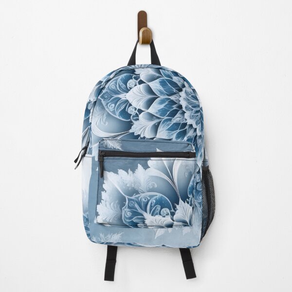 Item preview, Frosted Winter Mandala - Elegant Blue Snowflake Art by LaLi Designs designed and sold by LaLi-Designs.