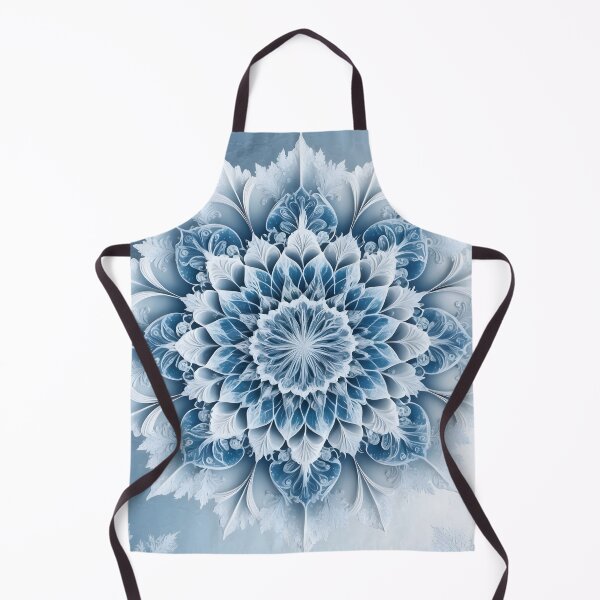 Item preview, Frosted Winter Mandala - Elegant Blue Snowflake Art by LaLi Designs designed and sold by LaLi-Designs.