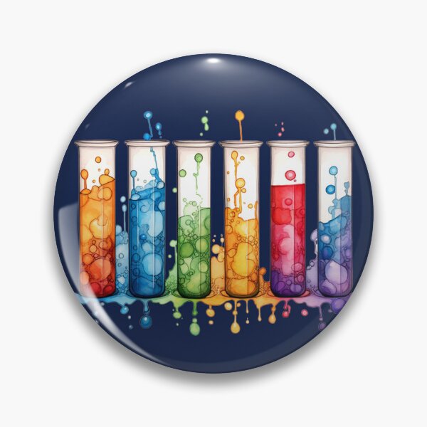Item preview, Watercolor Science-Chemistry Test Tubes Flasks designed and sold by GrinGalore.