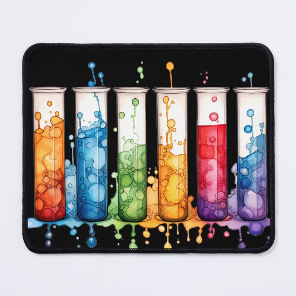 Item preview, Watercolor Science-Chemistry Test Tubes Flasks designed and sold by GrinGalore.