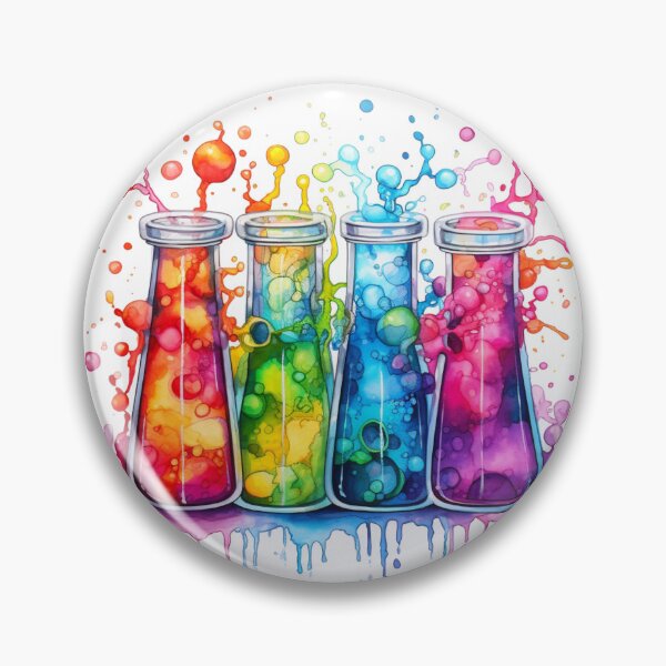 Item preview, Watercolor Science-Chemistry Test Tubes 4 Flacks designed and sold by GrinGalore.