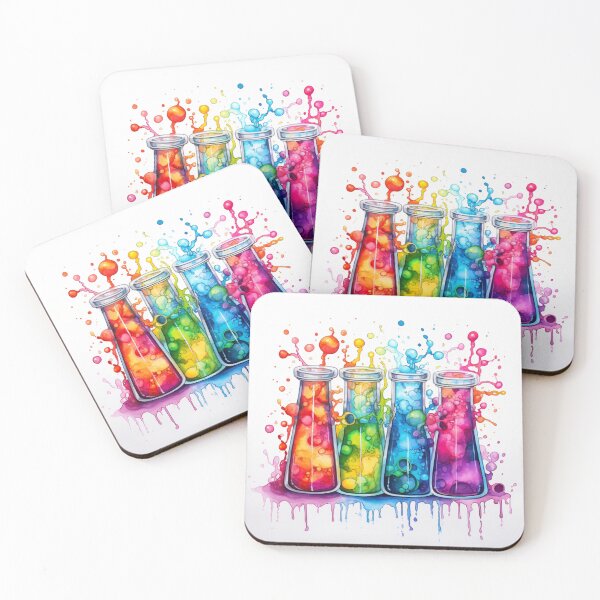 Item preview, Watercolor Science-Chemistry Test Tubes 4 Flacks designed and sold by GrinGalore.