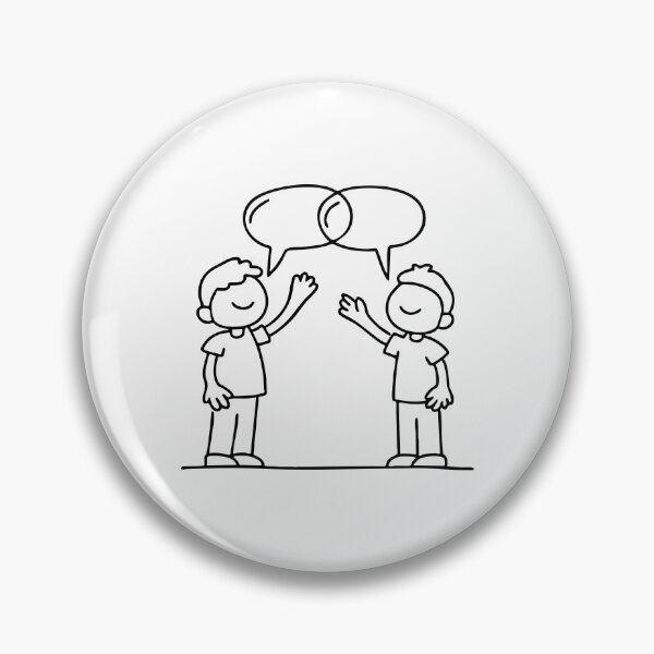 Item preview, Characters engaged in dialogue with speech bubbles designed and sold by rasagamastore.