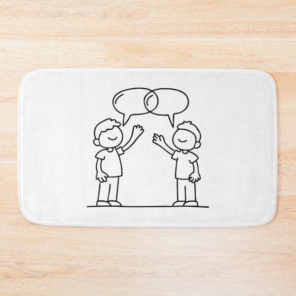 Item preview, Characters engaged in dialogue with speech bubbles designed and sold by rasagamastore.