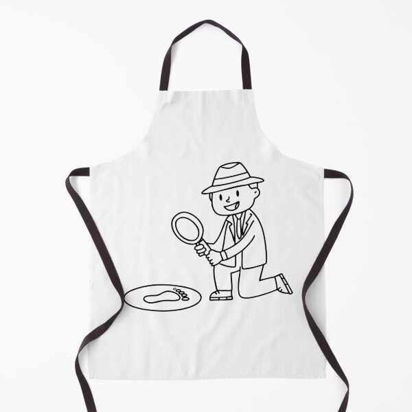 Item preview, Detective examining a footprint on the floor with a magnifier designed and sold by rasagamastore.