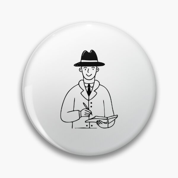 Item preview, Detective taking notes in a small notebook designed and sold by rasagamastore.