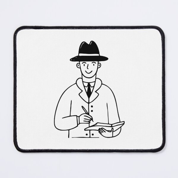 Item preview, Detective taking notes in a small notebook designed and sold by rasagamastore.