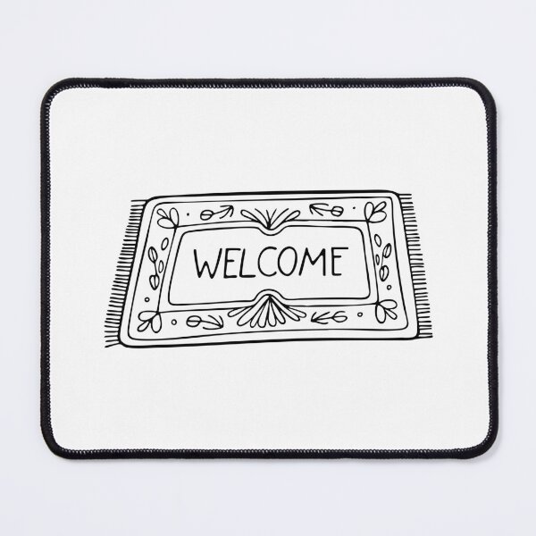 Item preview, Doormat with a welcome message and floral design designed and sold by rasagamastore.