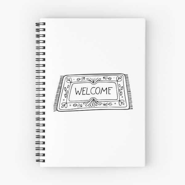 Item preview, Doormat with a welcome message and floral design designed and sold by rasagamastore.