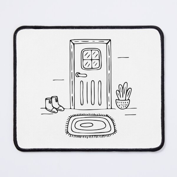 Item preview, Doormat lying in front of a wooden door with shoes designed and sold by rasagamastore.