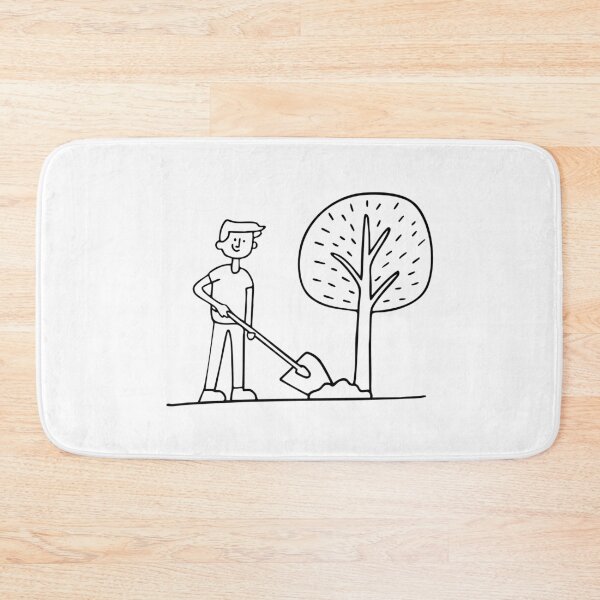 Item preview, Man digging with a shovel near a tree designed and sold by rasagamastore.